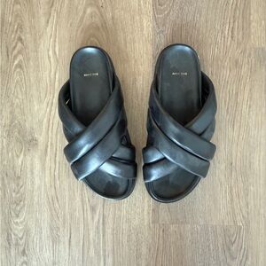 Anine Bing Black Leather Sandals